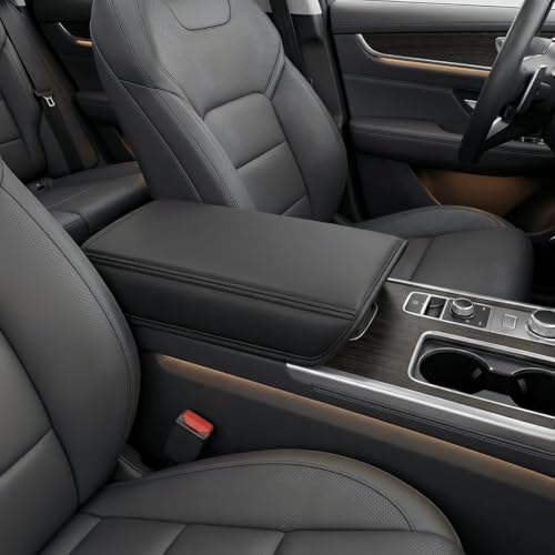 Armrest Cover for Tesla Model Y 2020-2025 Model 3 2017-2023, Original Mold Center Console Lid Protector, Premium Soft Leather, Custom Fit for Old Models