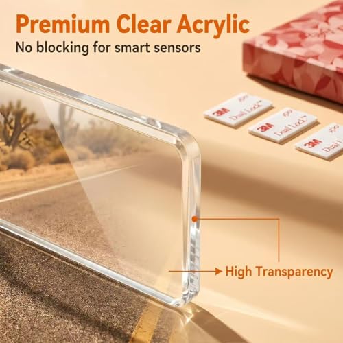 Universal EZ Pass Holder for Windshield – Durable EZPass Holder, Toll Pass Holder & Transponder Holder – Secure Mount Fits Old & New EZ Pass Flex, I-Pass, Toll Tag (Clear)